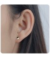 Gold Plated Stud Earring Big Yin Yang ST-25-GP